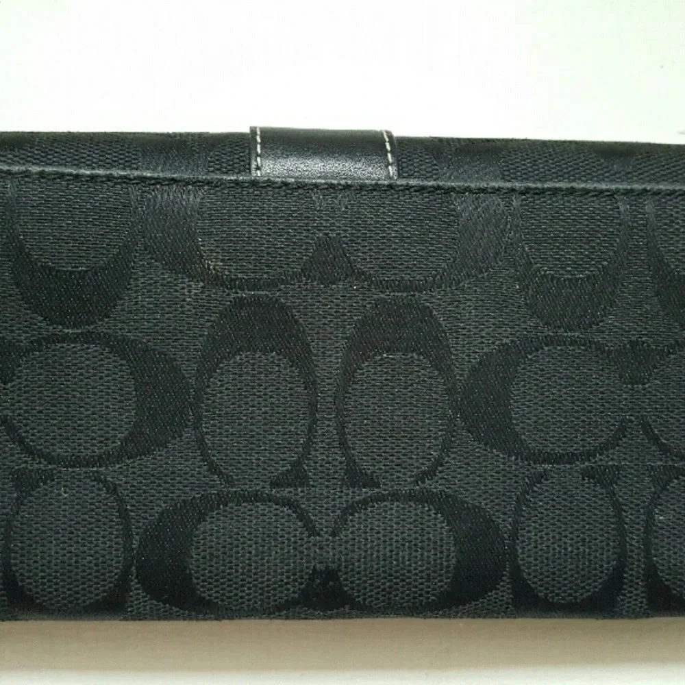Coach black long wallet
